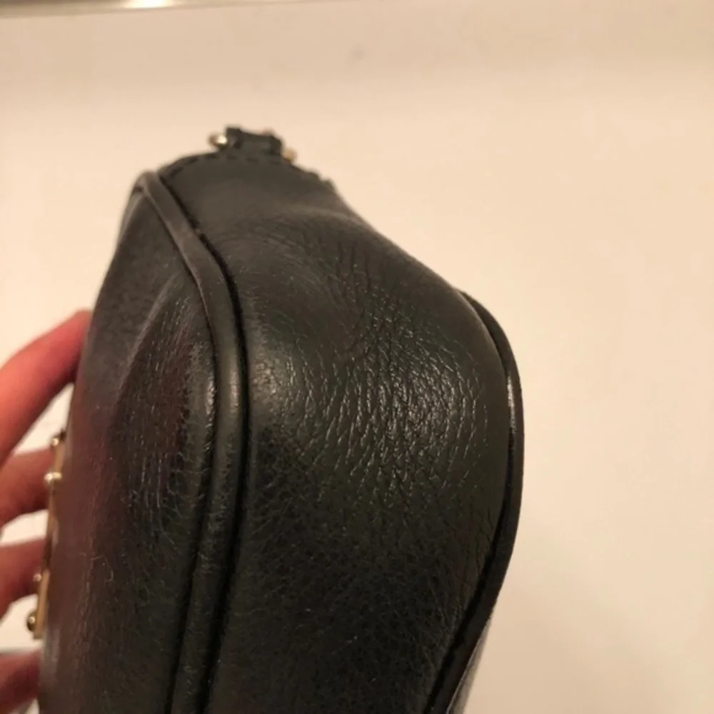 Michael kors mini black leather crossbody bag